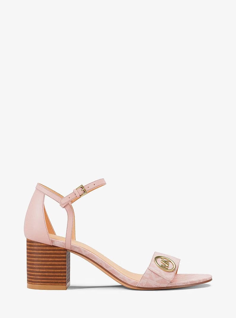 Michael Kors Hannah Signature Logo Block Heel Sandal