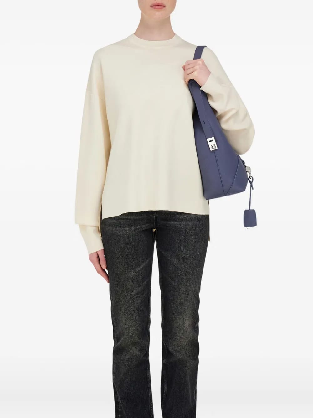 small V-shaped shoulder bag