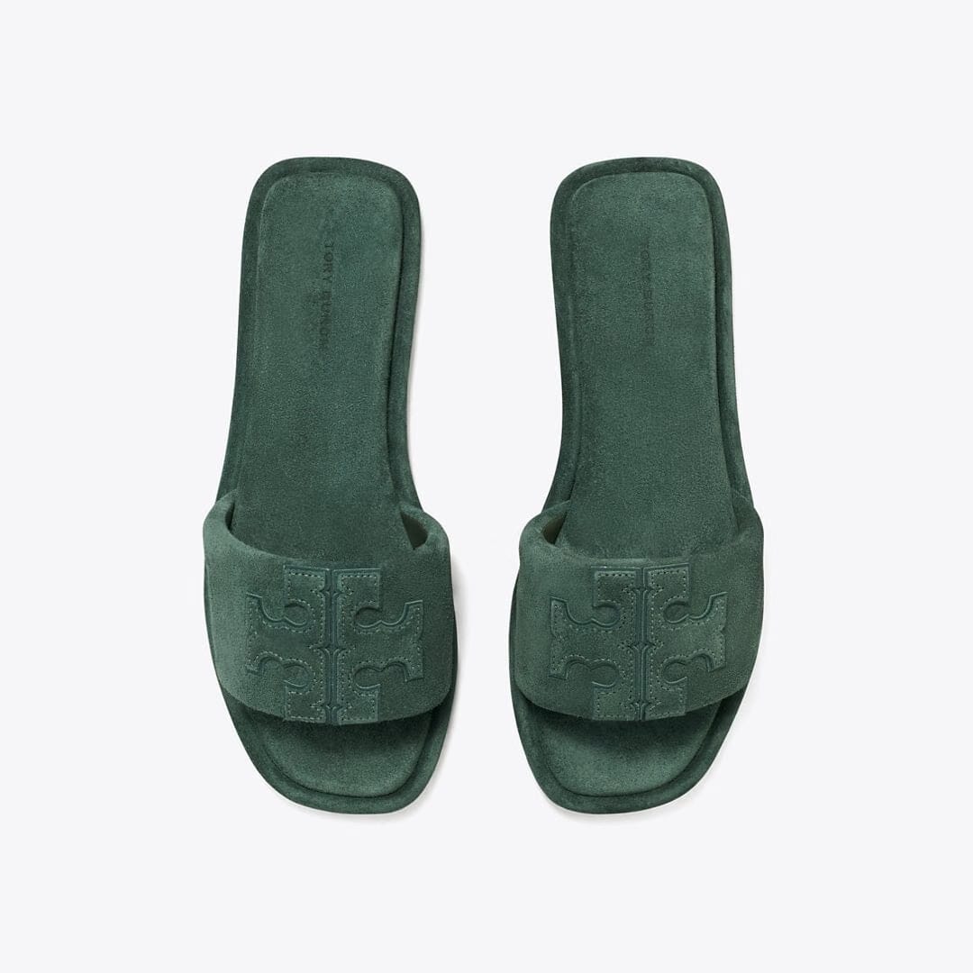 Tory Burch Double T Sport Slide WARM TEAL / WARM TEAL
