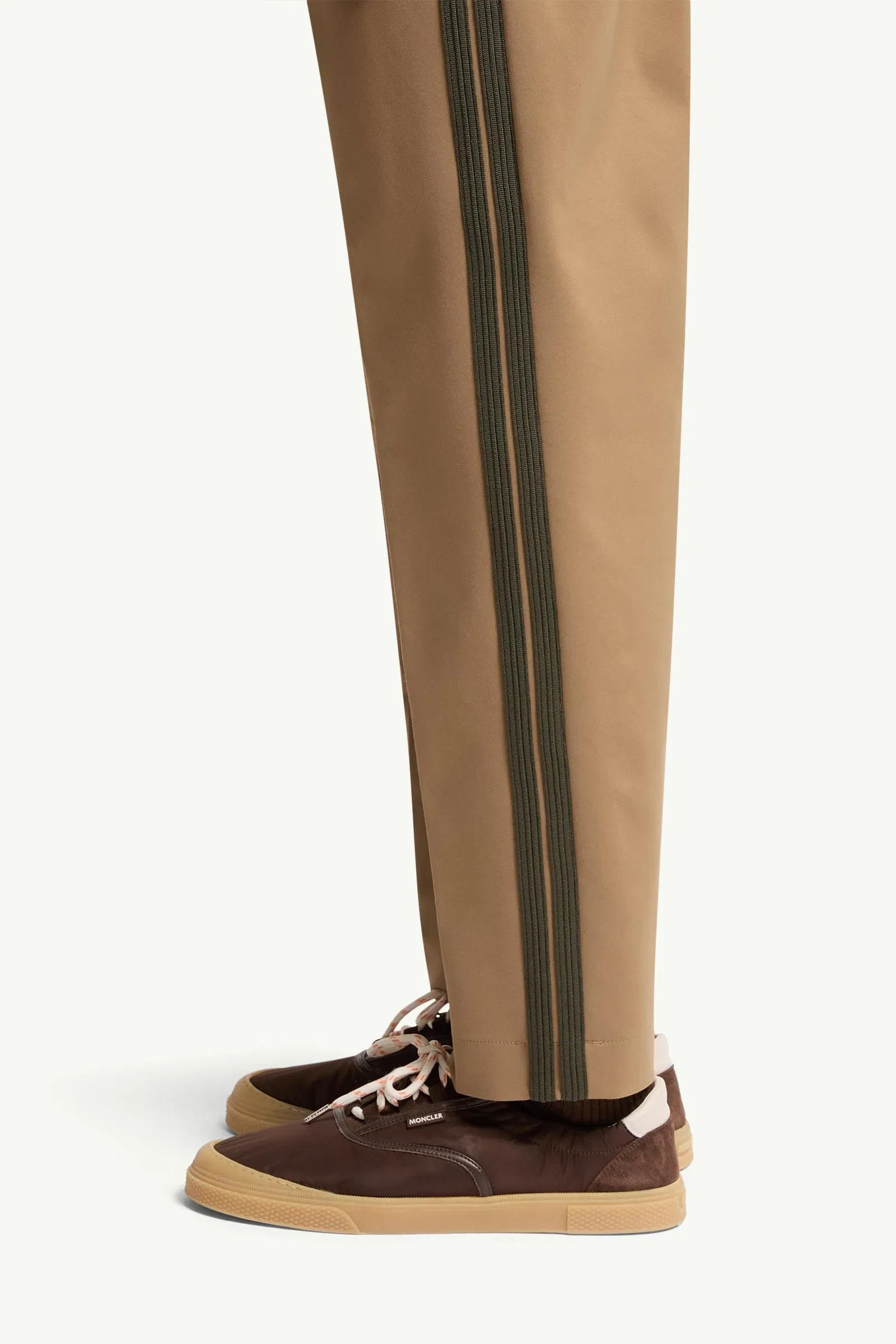 Moncler Tailored Cotton Blend Pants Beige Beige