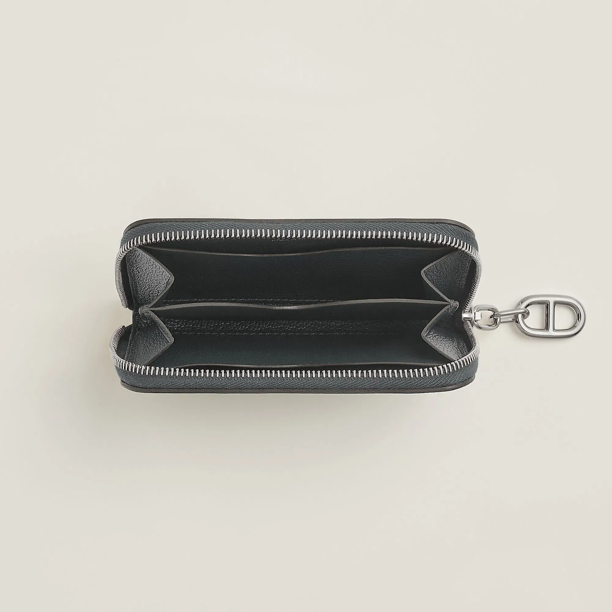 Hermes Zipengo Chaine D'Ancre Compact Card Holder Poussire