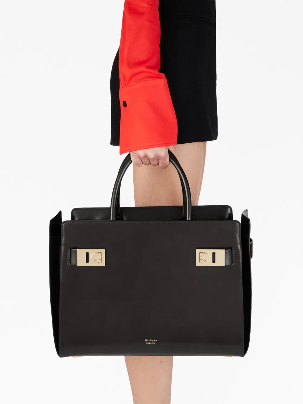 large Gancini leather tote