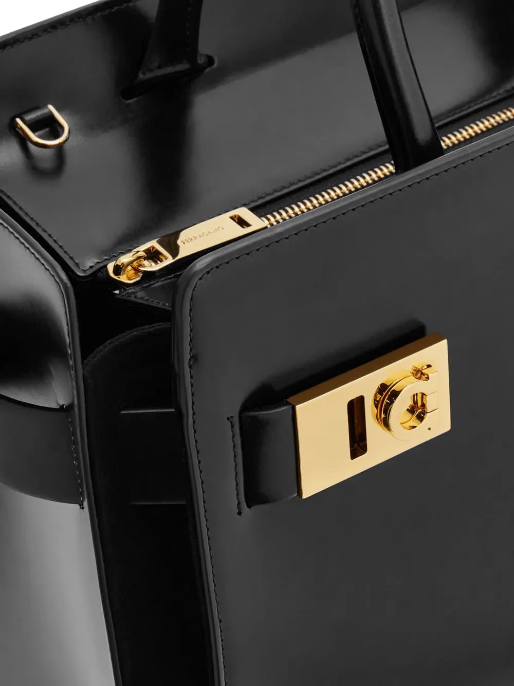 large Gancini leather tote