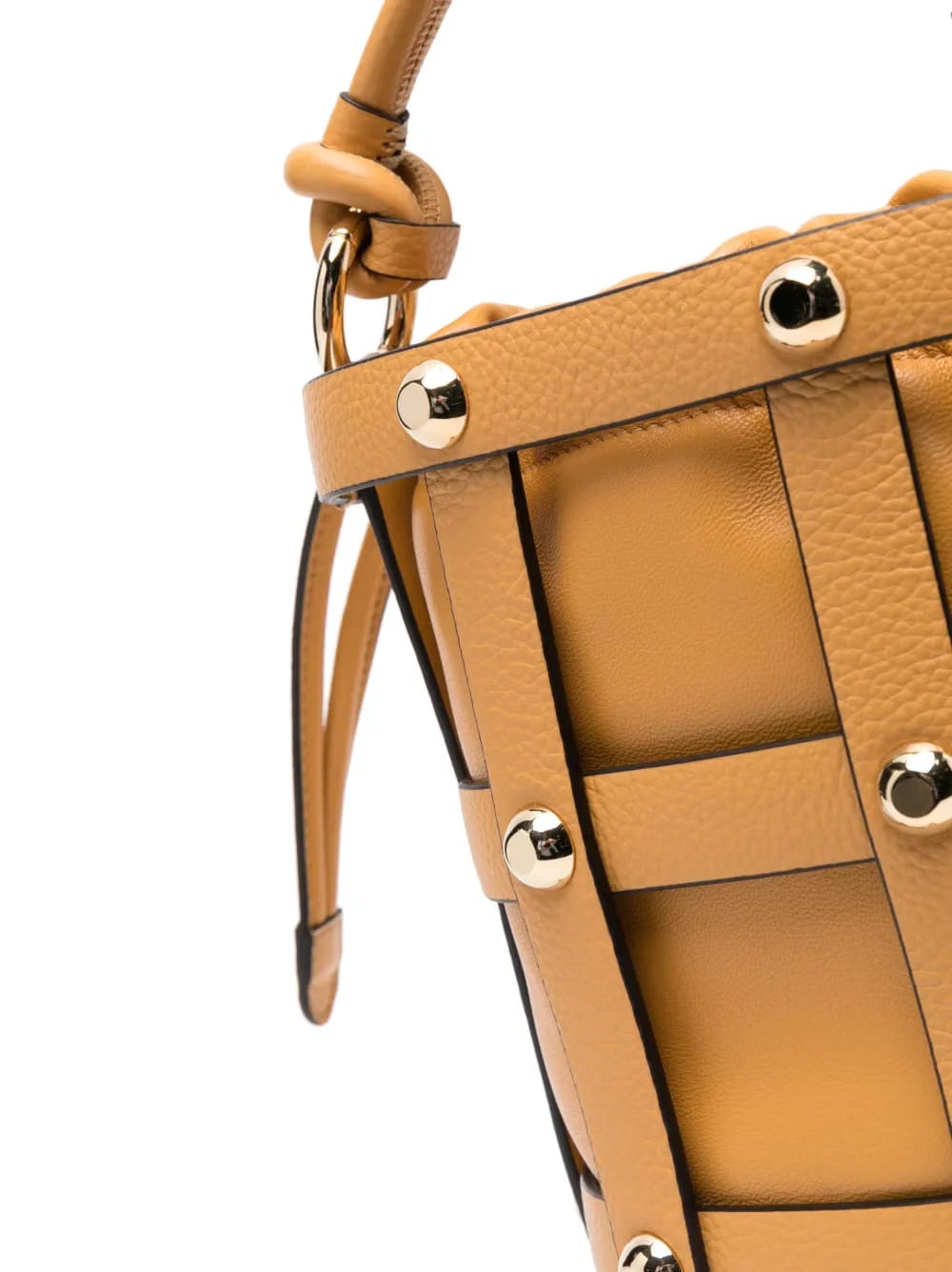 Cage calf-leather bucket bag