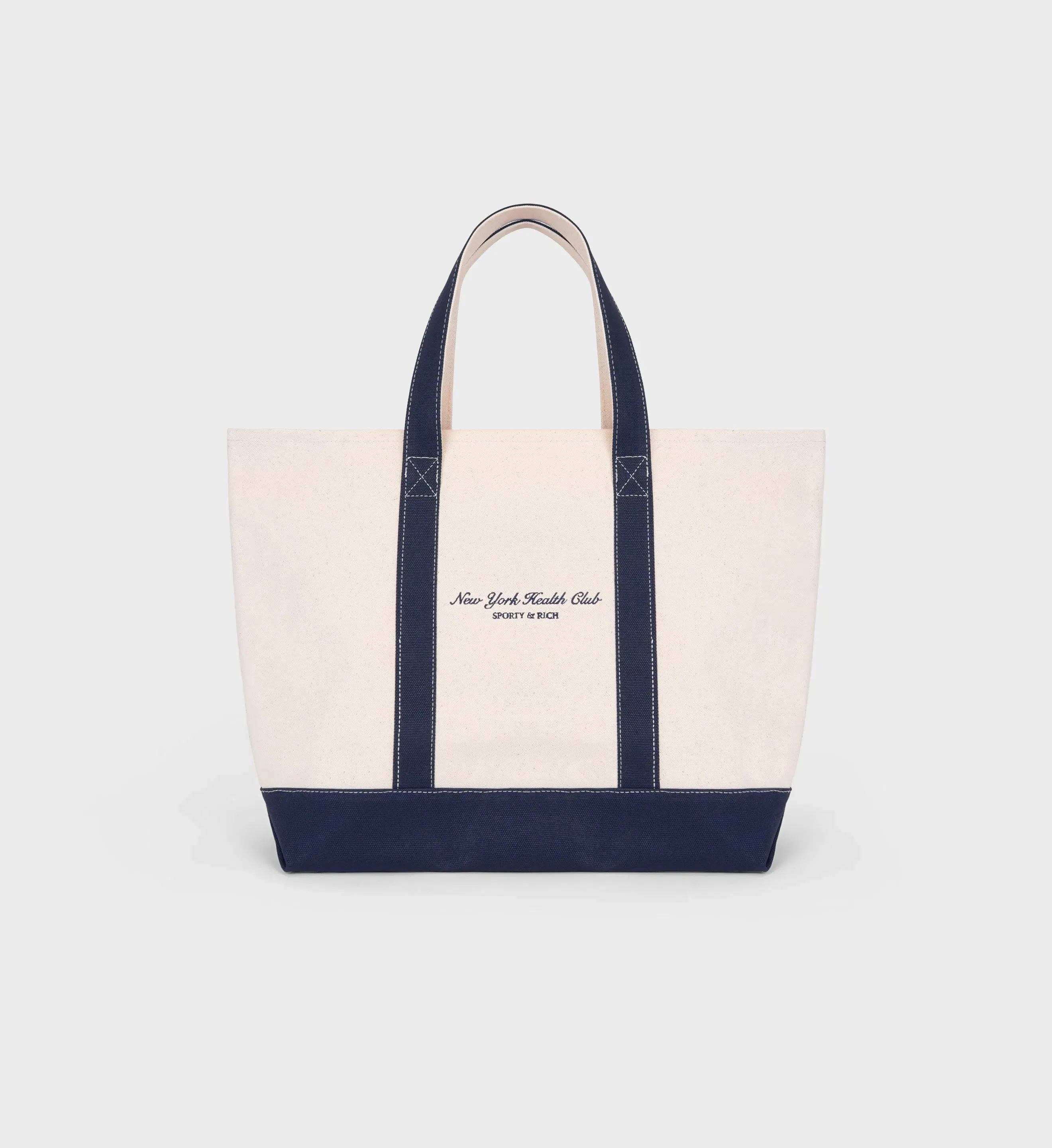NY Health Club Tote Bag - Natural/Navy