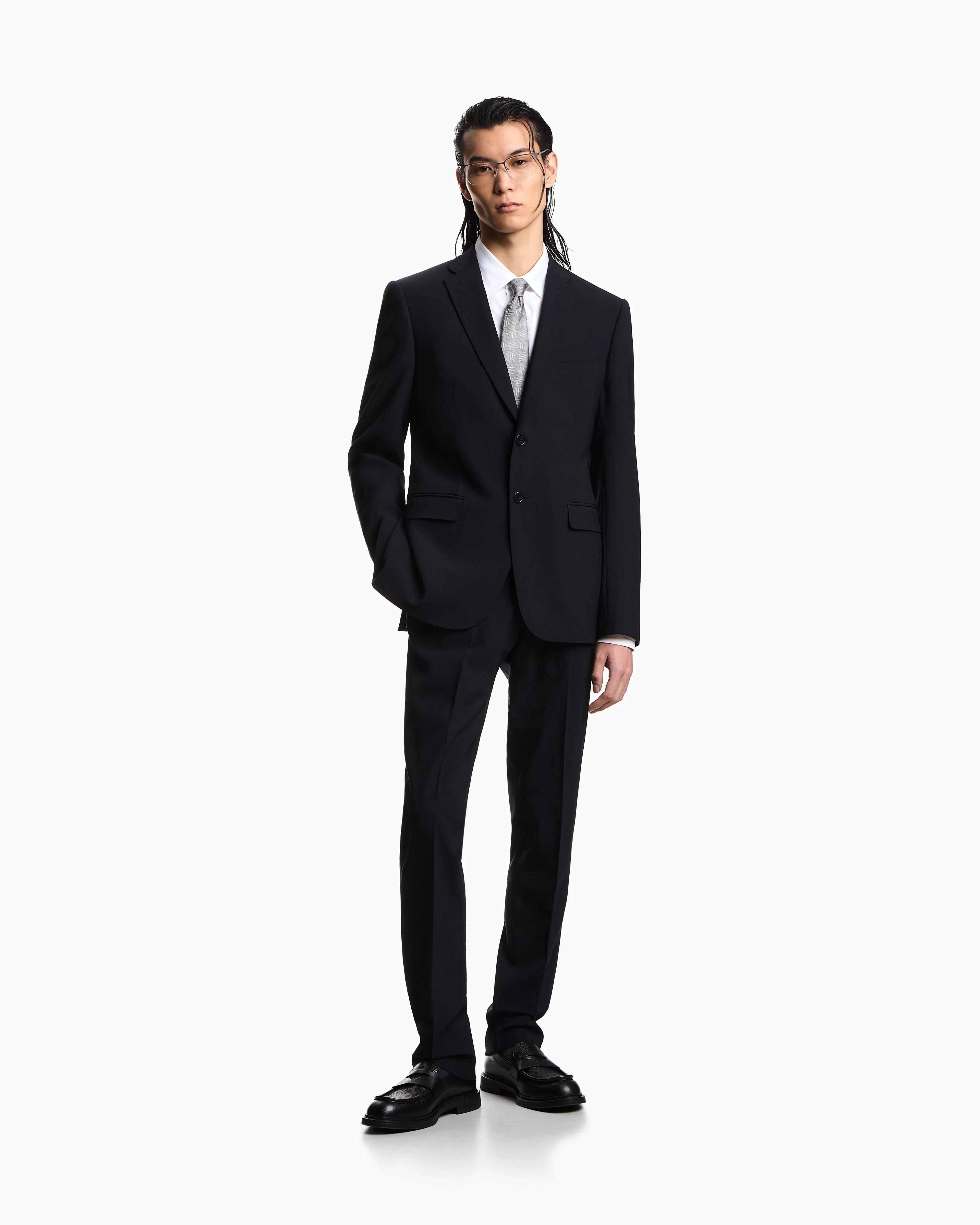 Emporio Armani Micro-textured fabric shirt