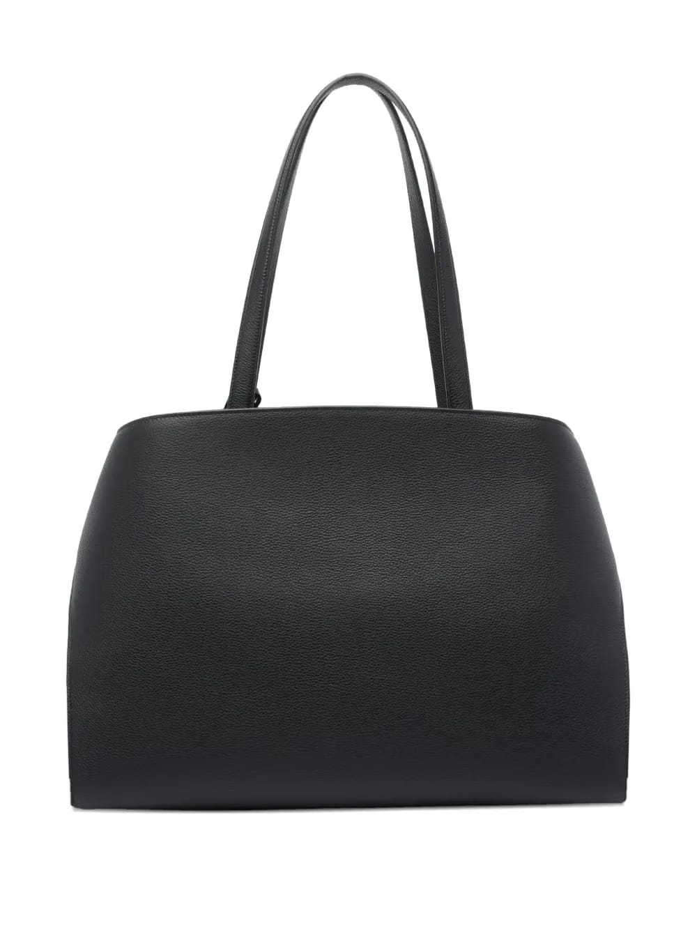 Hug clasp-detail calfskin shoulder bag