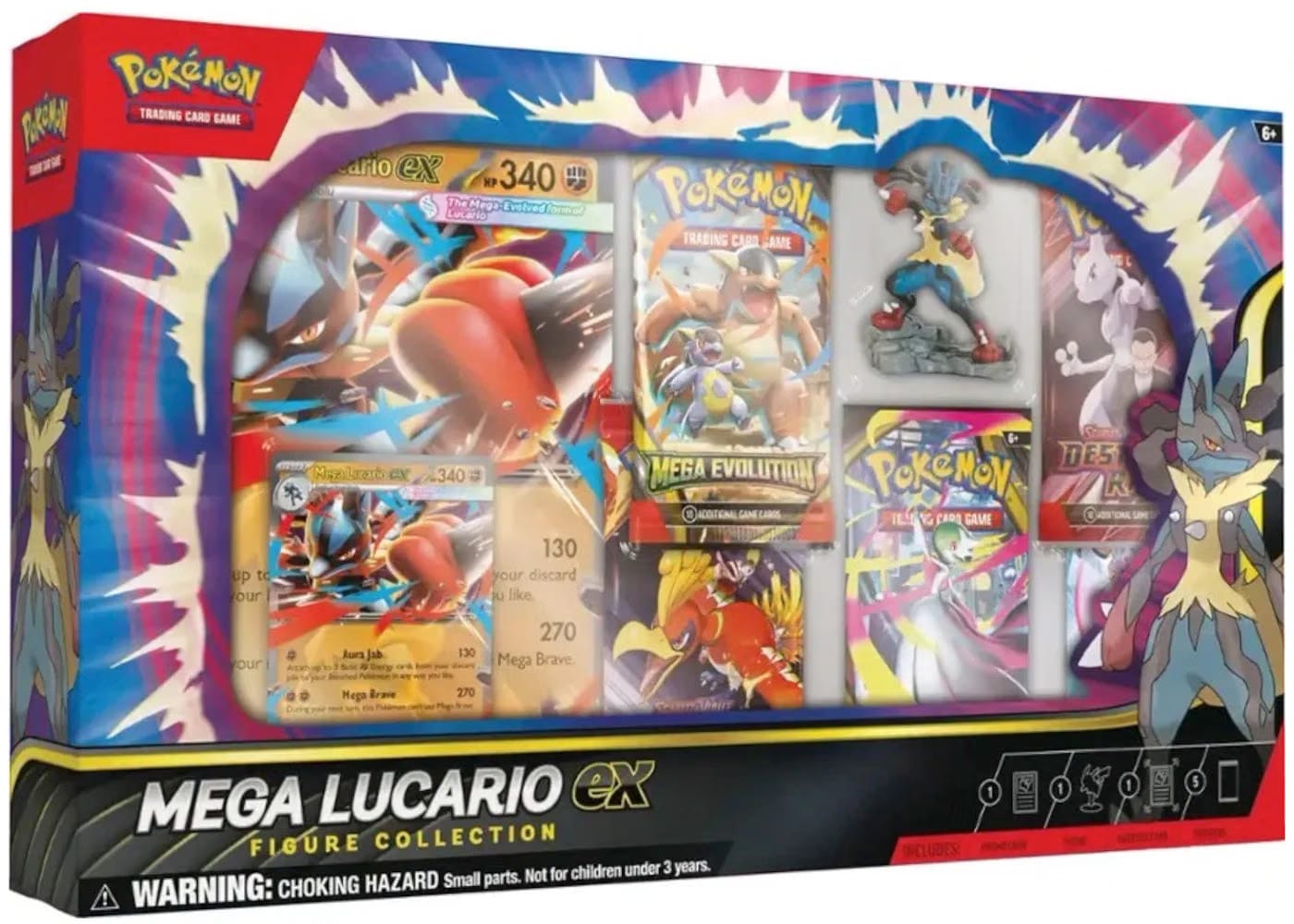 2025 Pokemon Mega Evolution Mega Lucario Ex Figure Collection Box