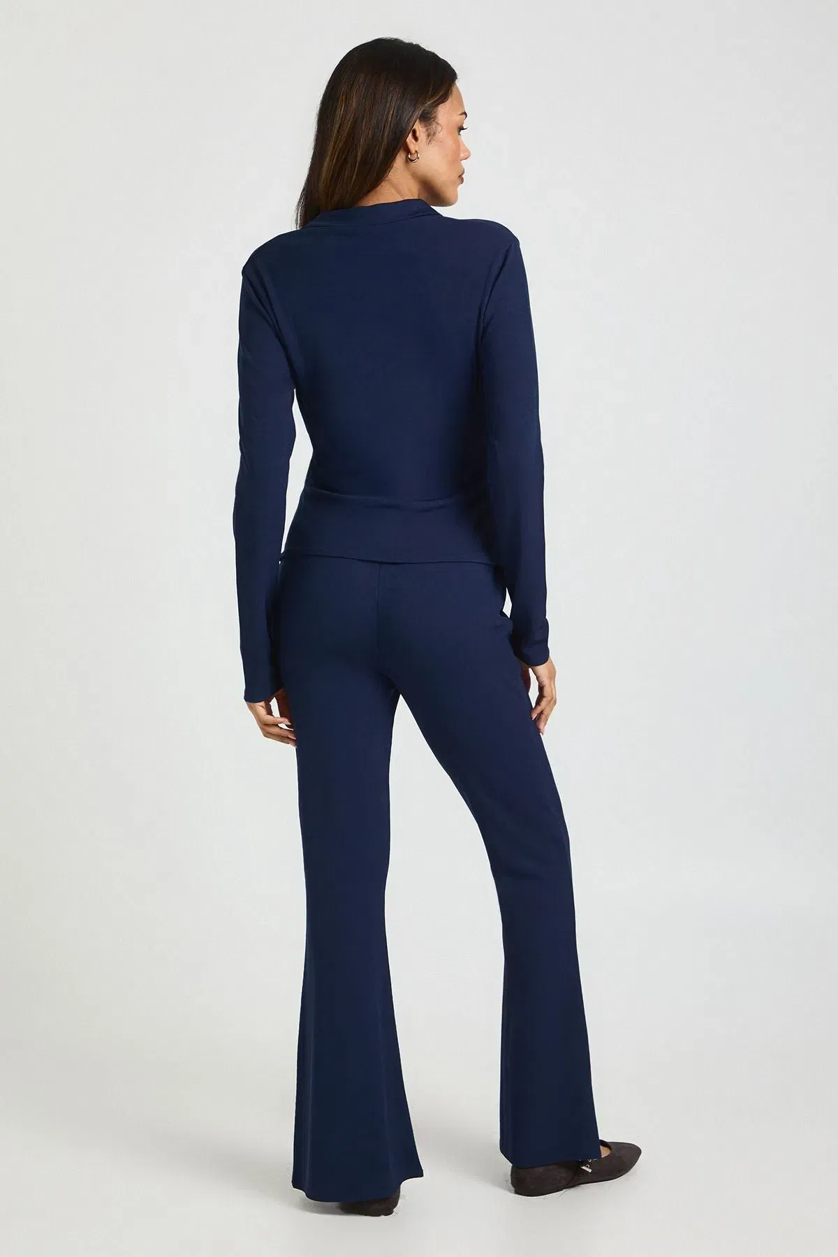 Maternity Rib Wrap Top & Trouser Co-Ord