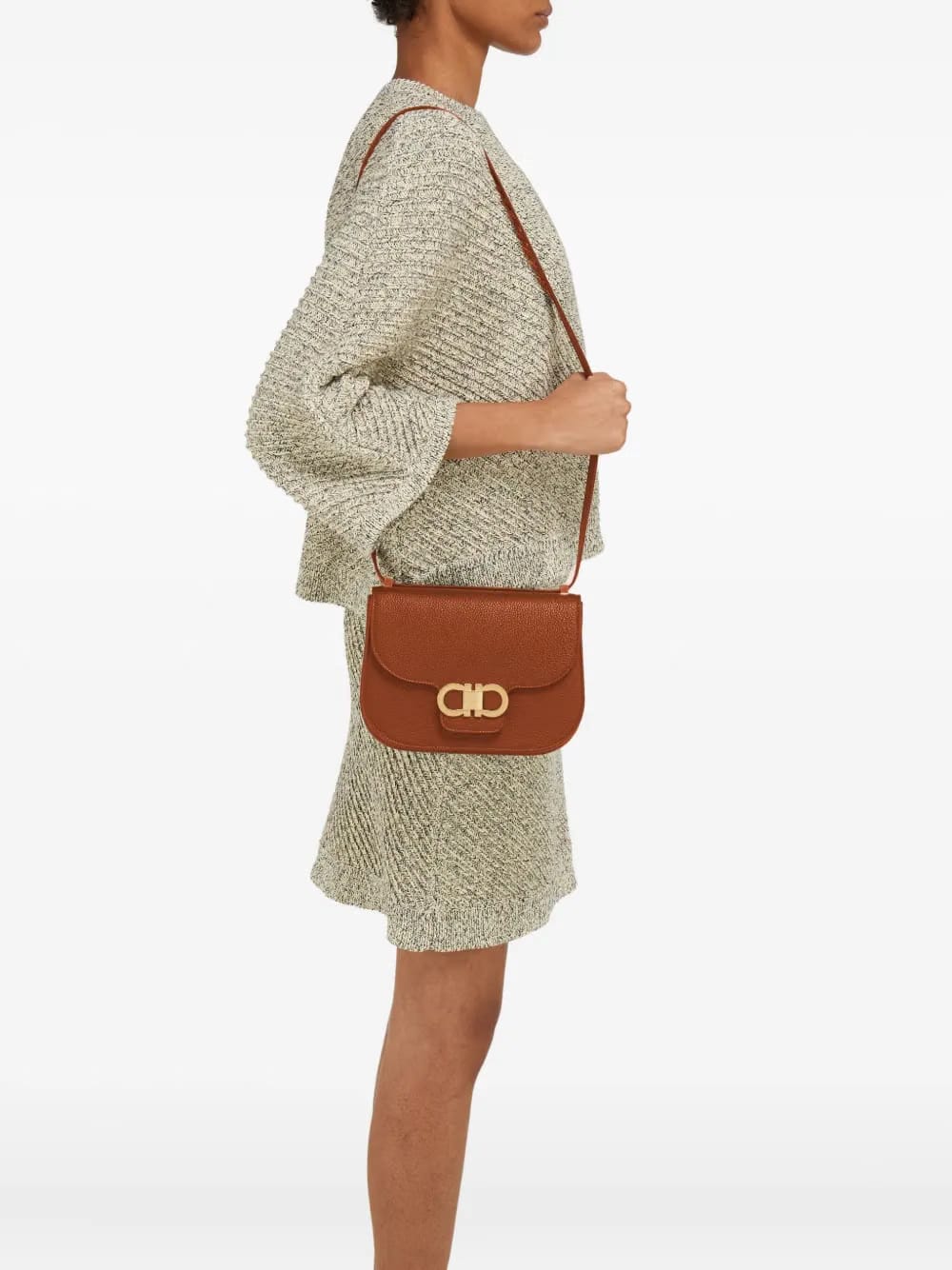 mini Double Gancini shoulder bag