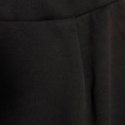 Black Barrel Leg Jersey Trousers