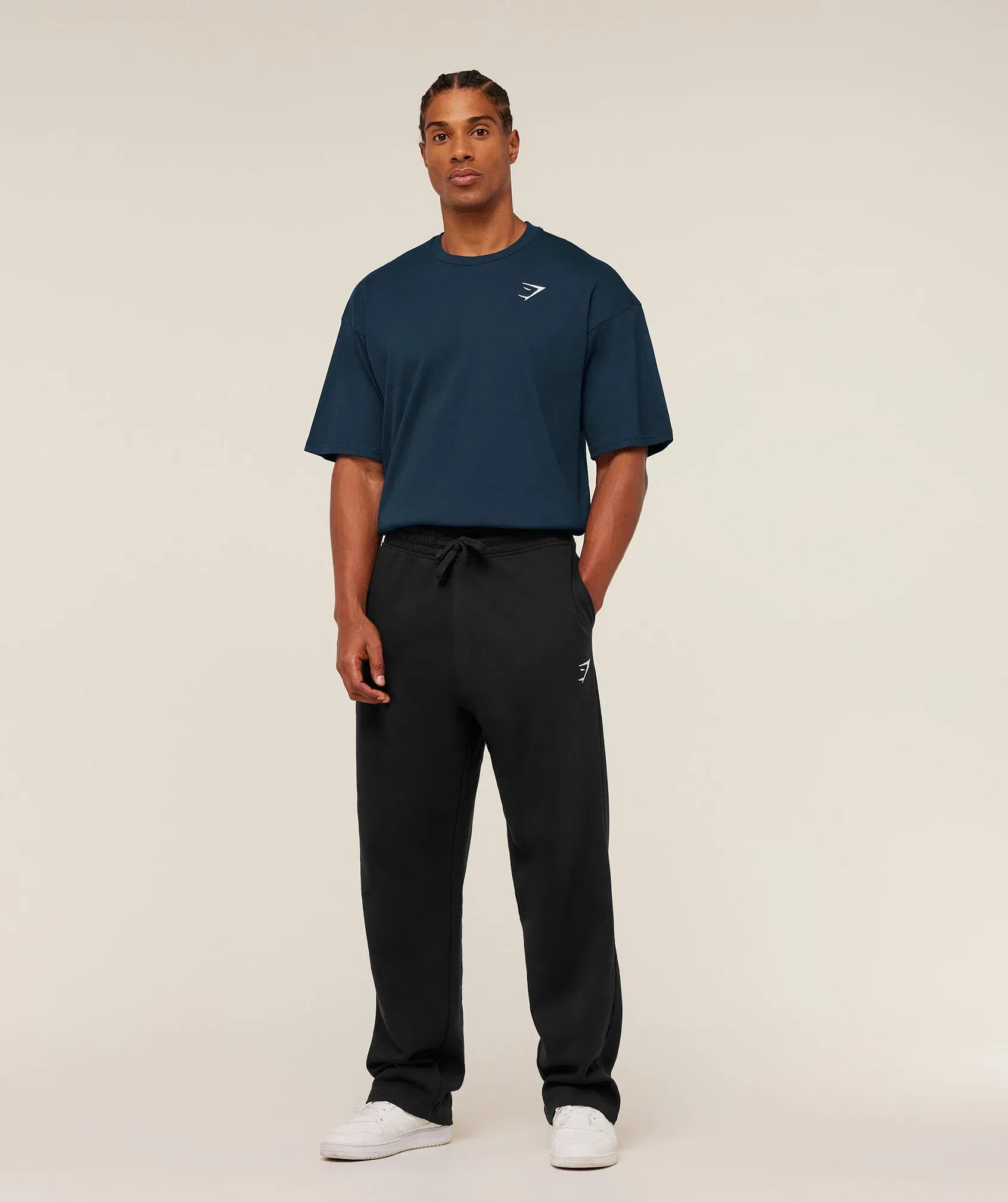 Gymshark Crest Oversized T-Shirt - GS Navy