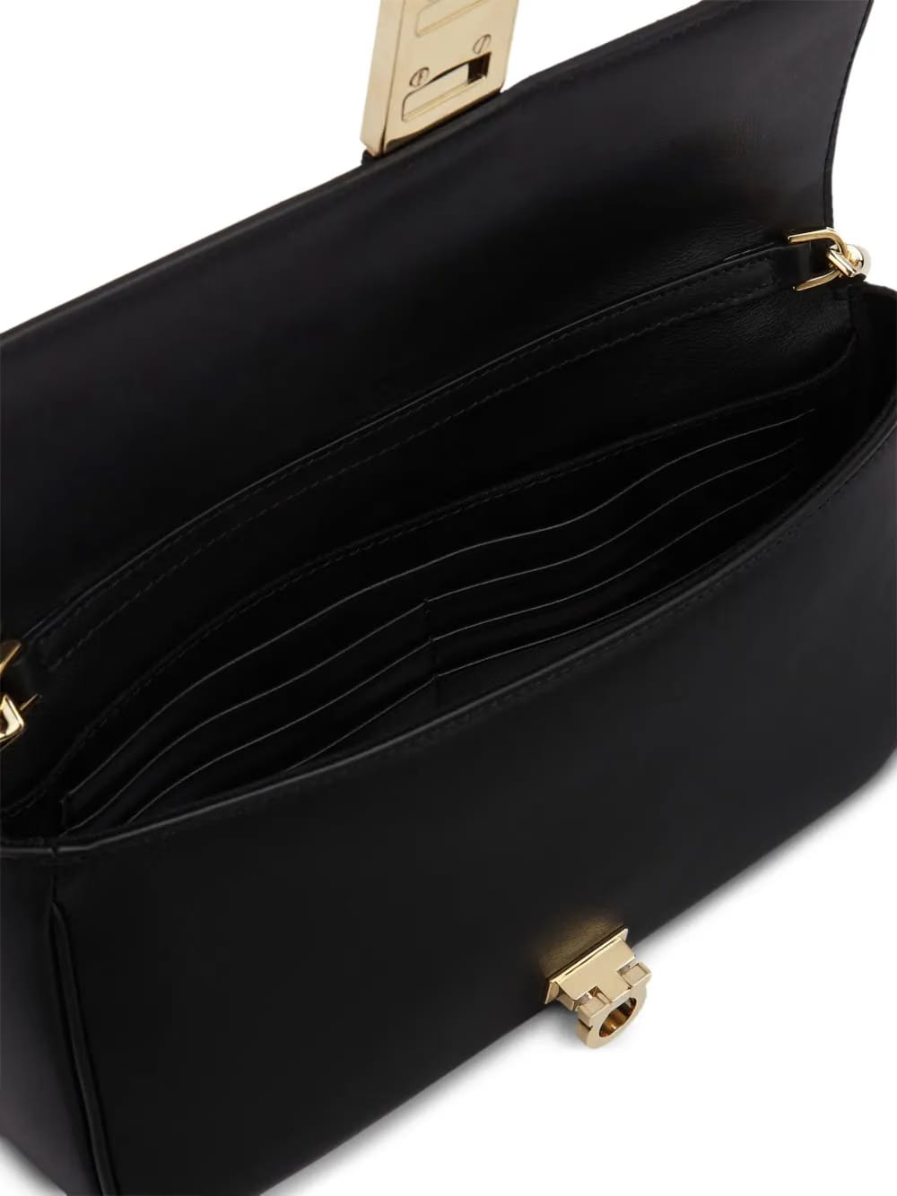 Gancini-plaque leather mini bag