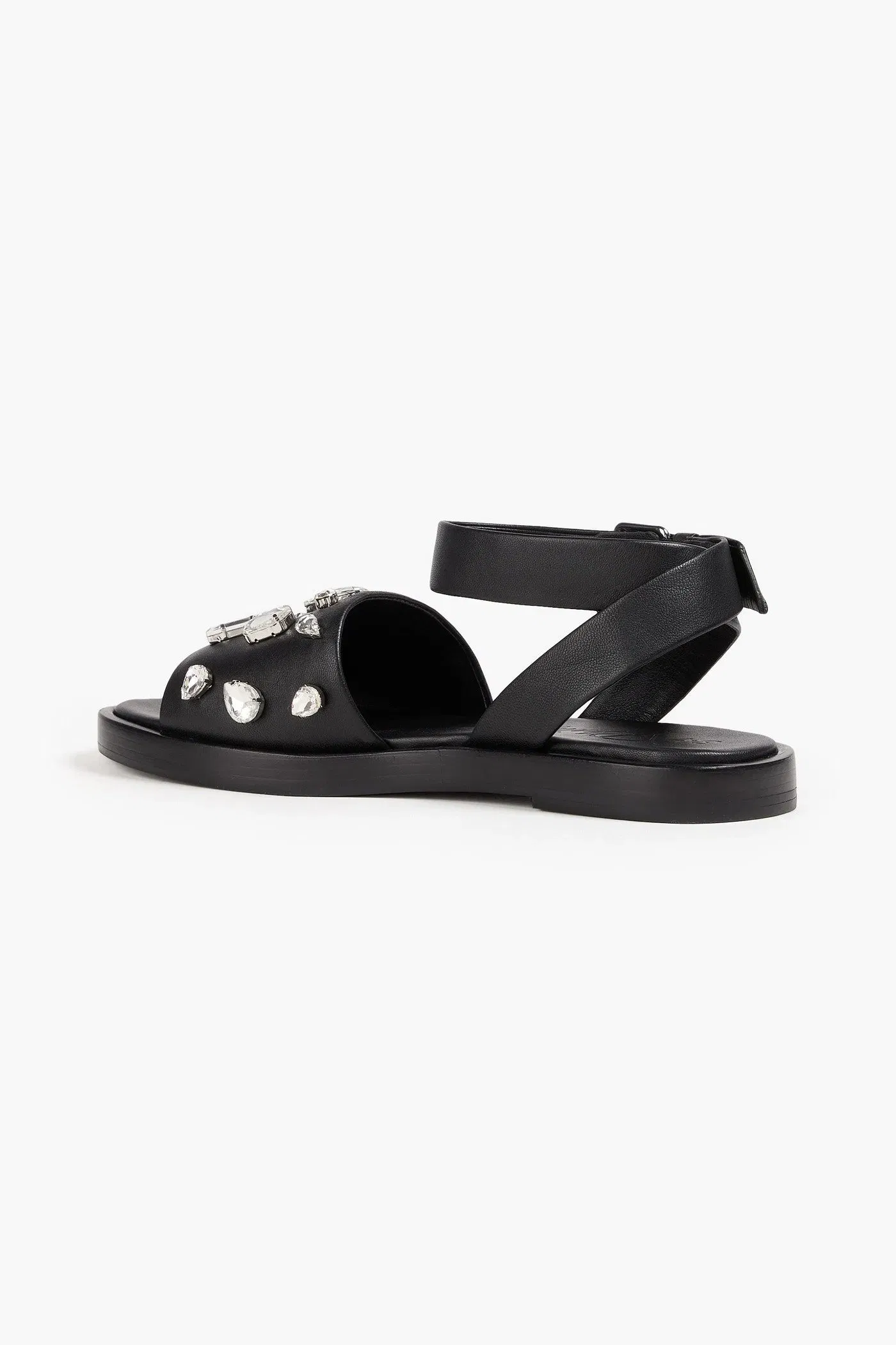 3.1 Phillip Lim Nadine Crystal-Embellished Leather Sandals Black Women's