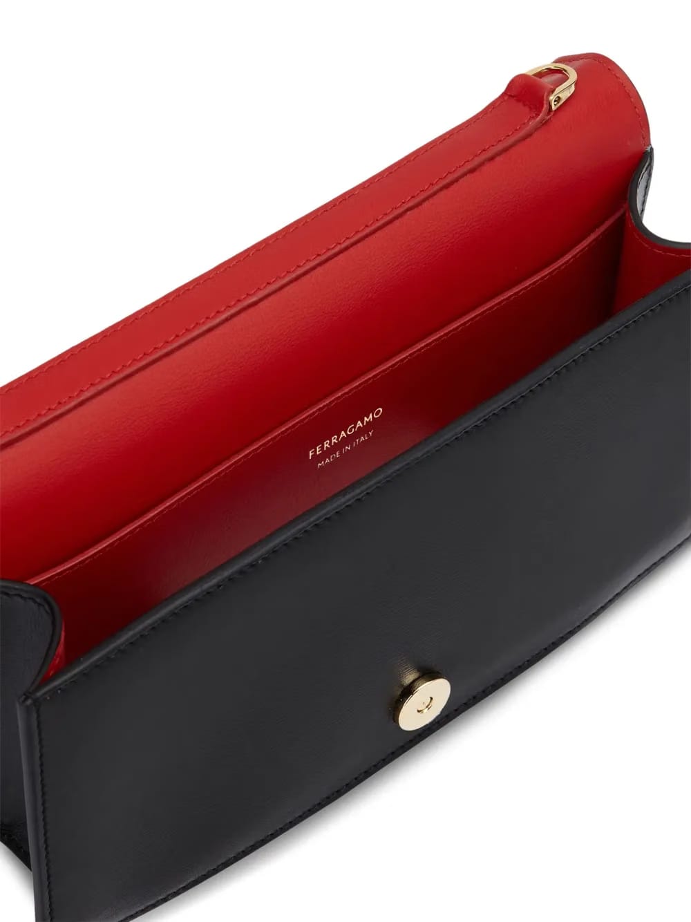 Double Gancini leather mini bag