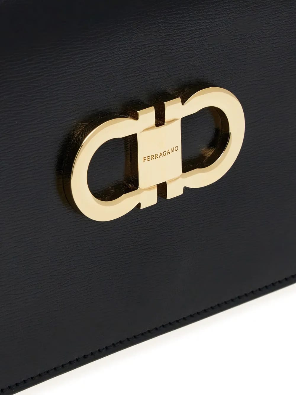 Double Gancini leather mini bag