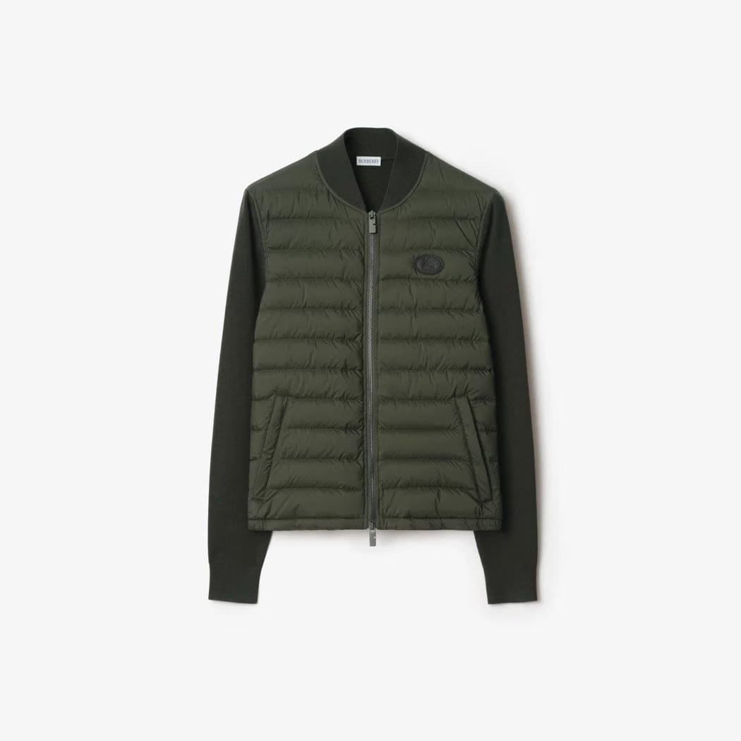 Quilted Nylon and Wool Jacket