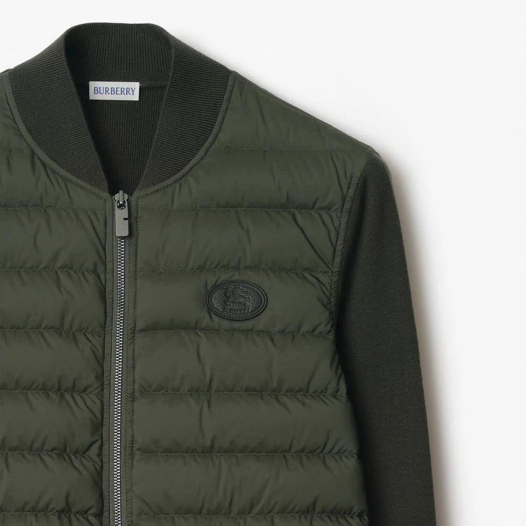Quilted Nylon and Wool Jacket