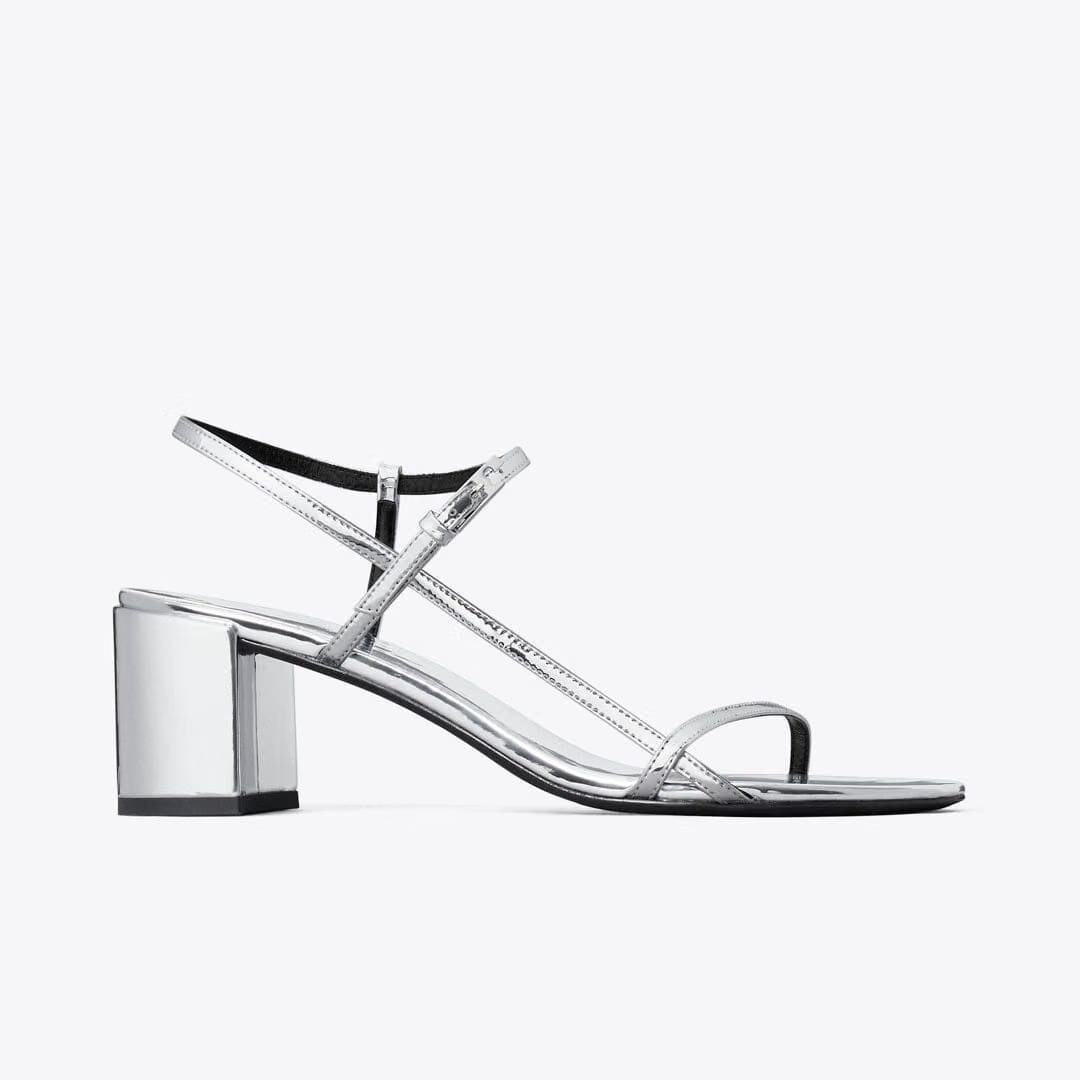 Tory Burch Gigi Heeled Sandal SILVER