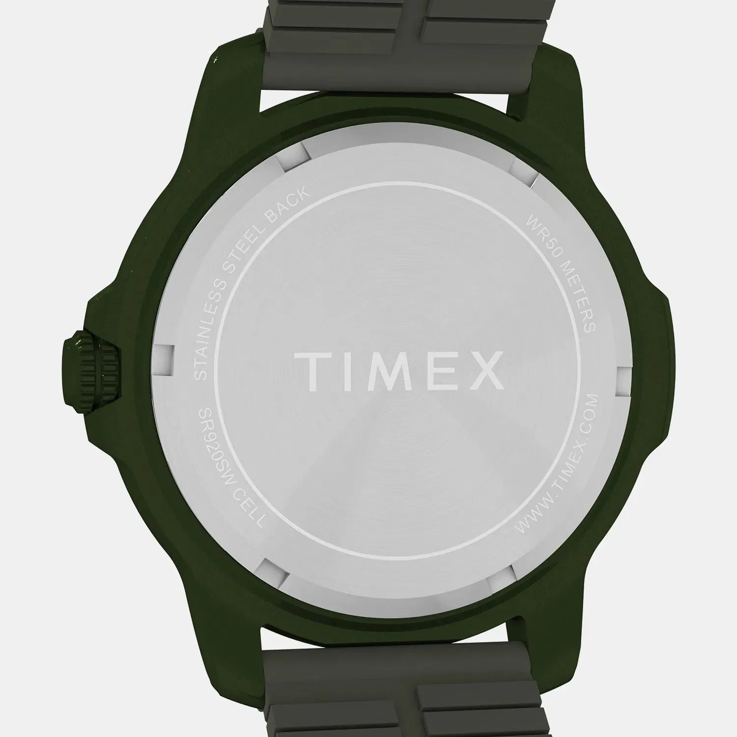 Timex Expedition Timber Men Quartz Green Dial Analog Silicone Watch Tw4B34700Uj