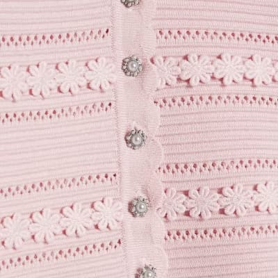 Pink Daisy Cardigan