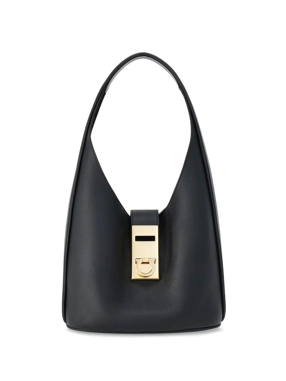 medium Gancini-buckle leather hobo bag