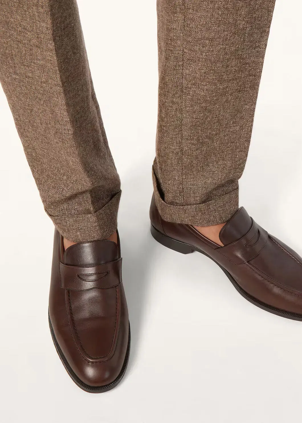 LoroPiana Sergio Loafer French Coffee