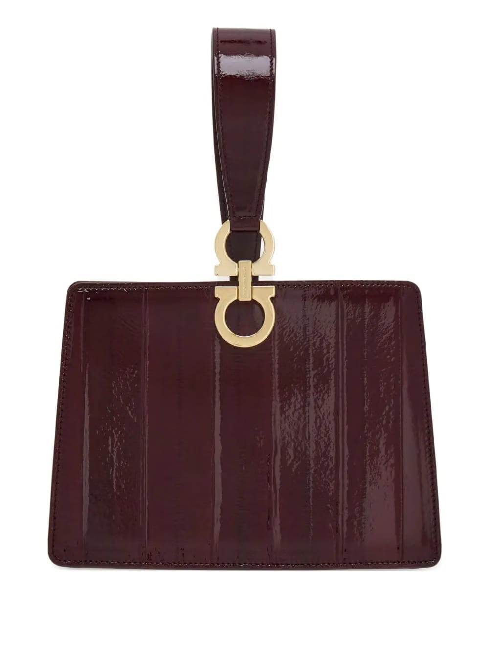 mini Gancini-embellished geometric clutch