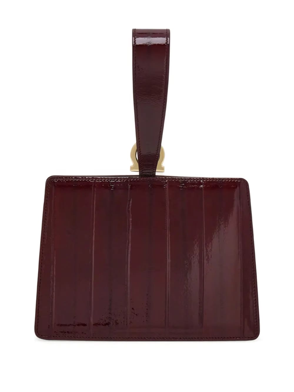 mini Gancini-embellished geometric clutch