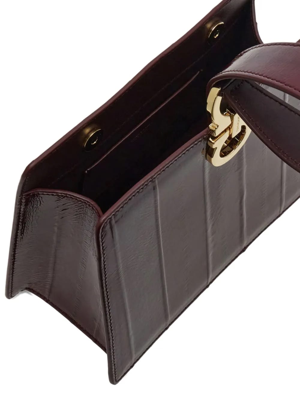 mini Gancini-embellished geometric clutch