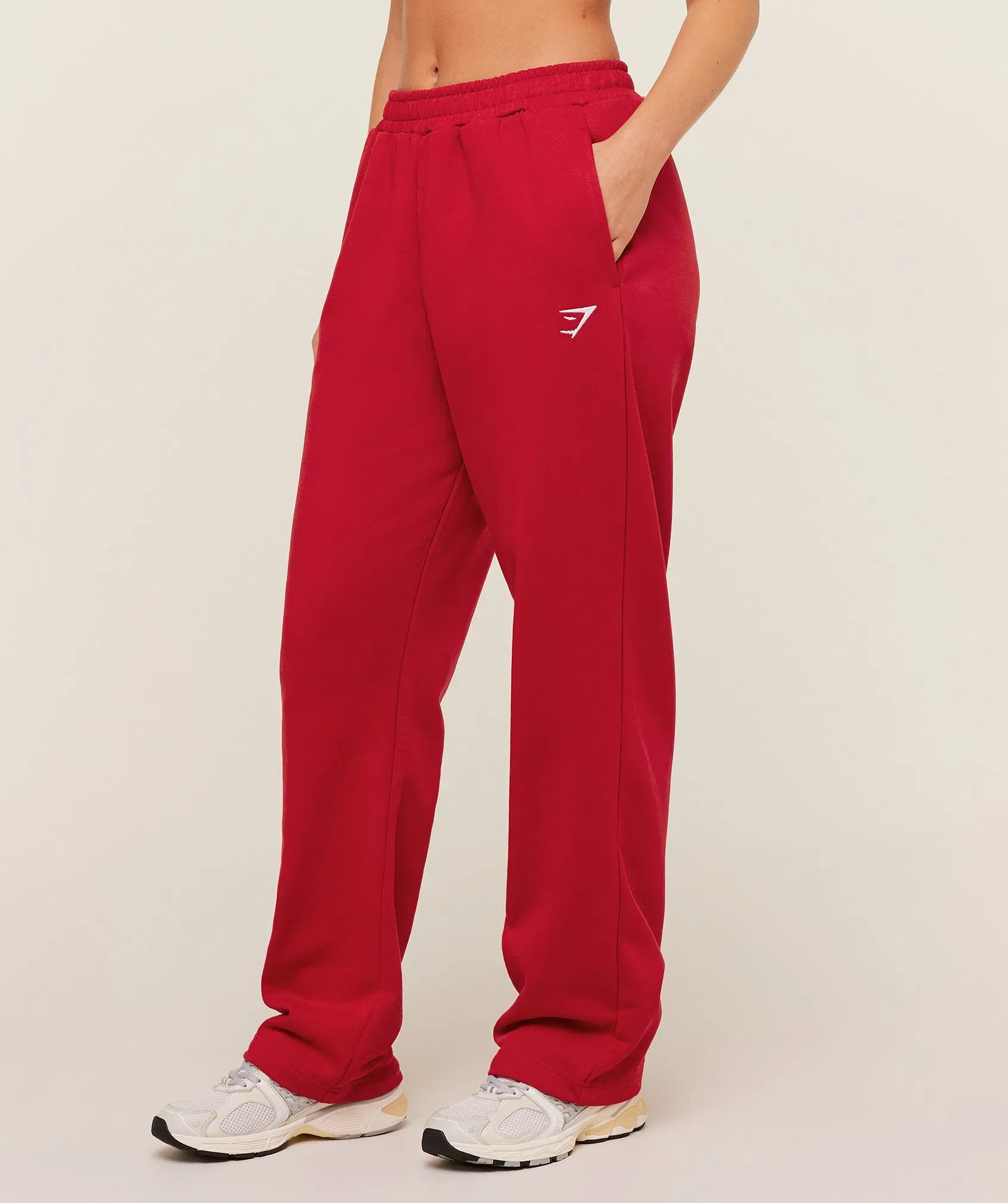 Gymshark Training Fleece Straight Leg Jogger - Carmine Red