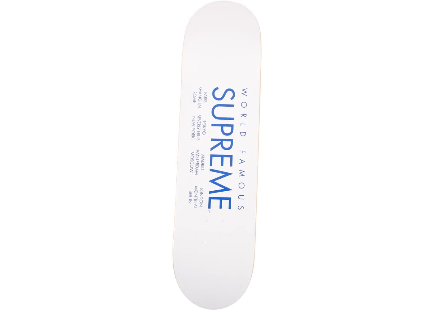 Supreme International Skateboard Deck White