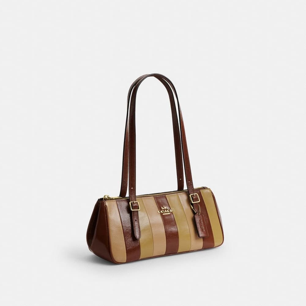 Asher Shoulder Bag With Striped Patchwork
