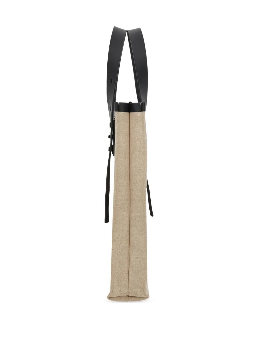 embossed-logo leather tote bag