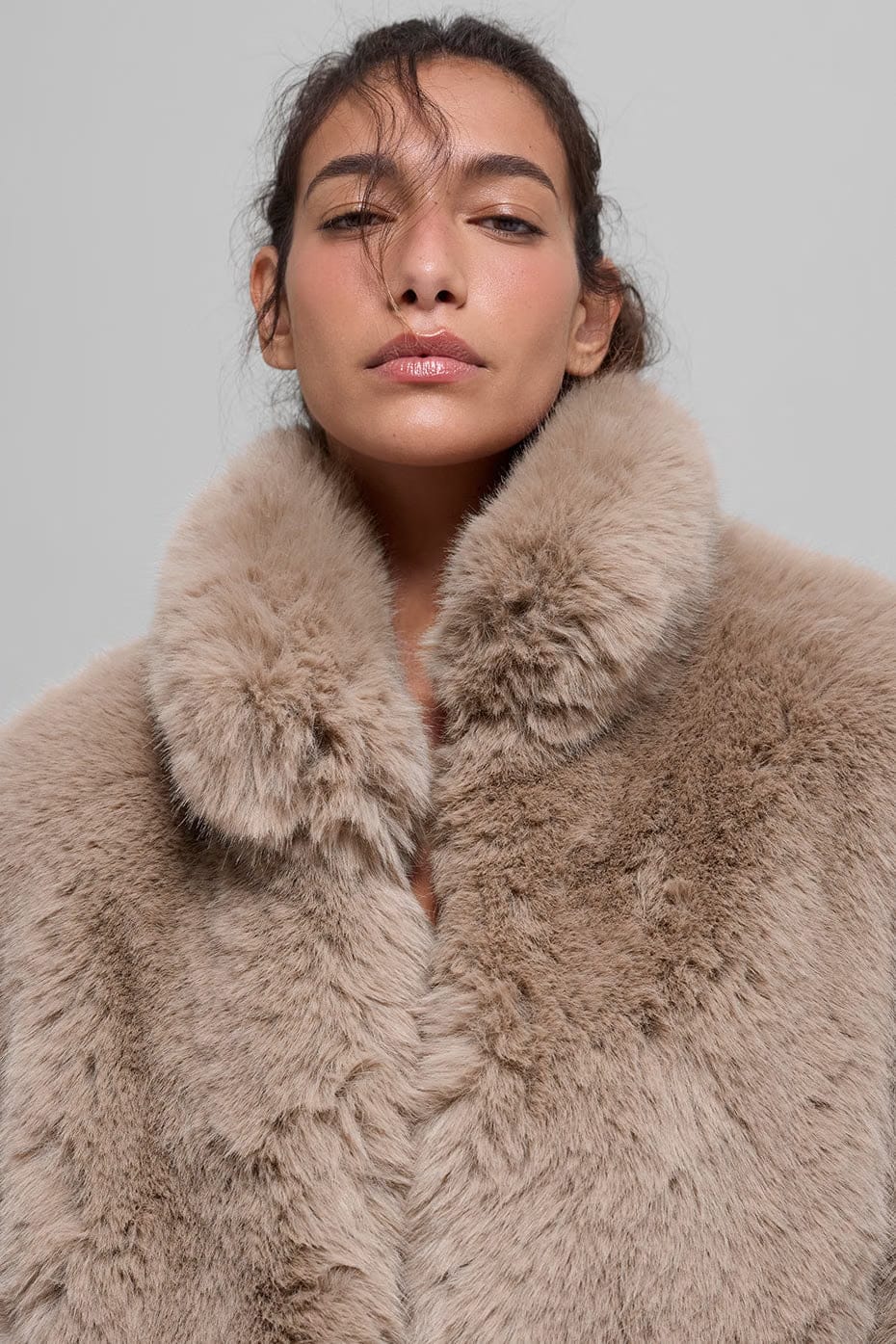 Opulent Faux Fur Cropped Jacket