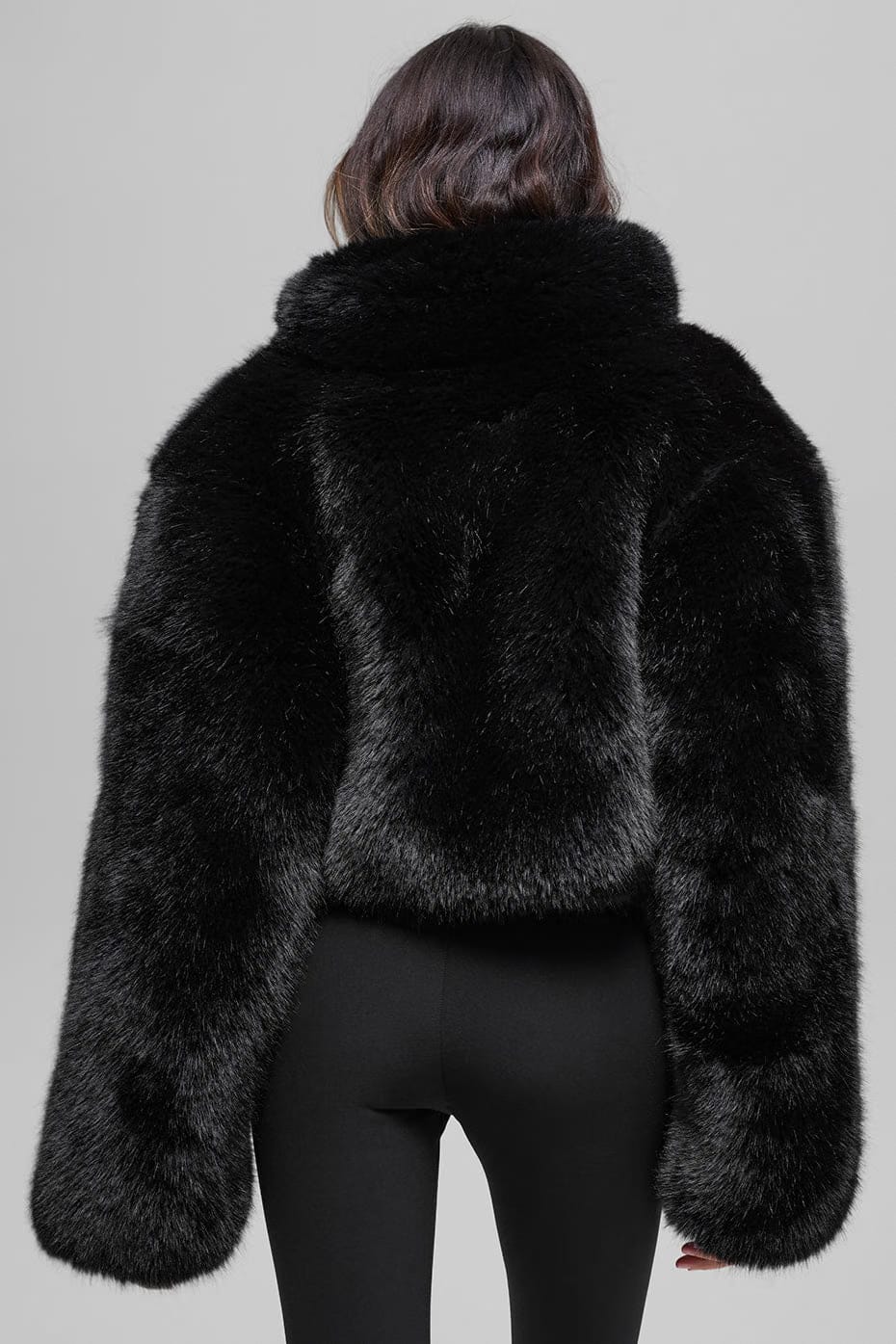 Opulent Faux Fur Cropped Jacket