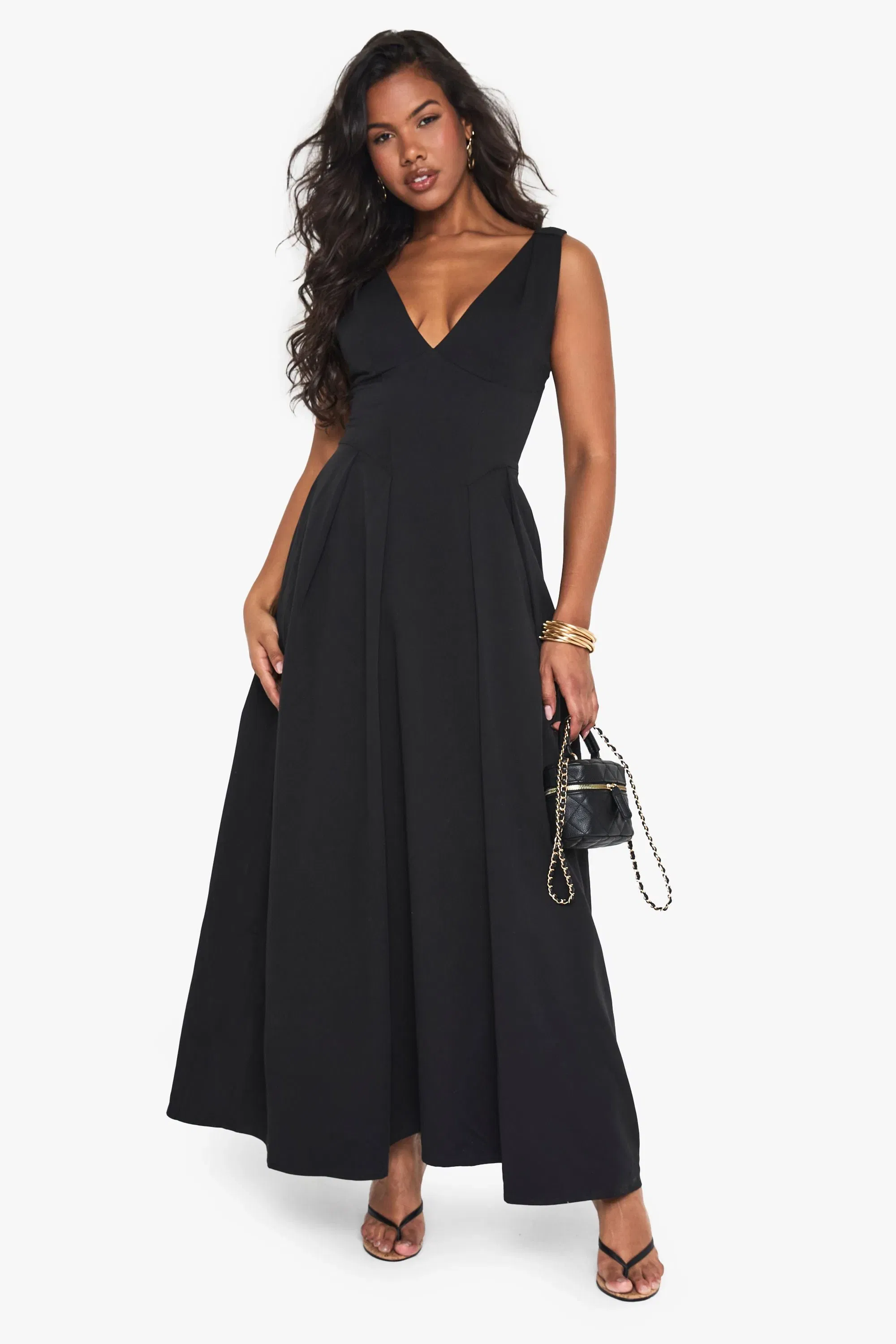 Structured Skater Maxi Dress