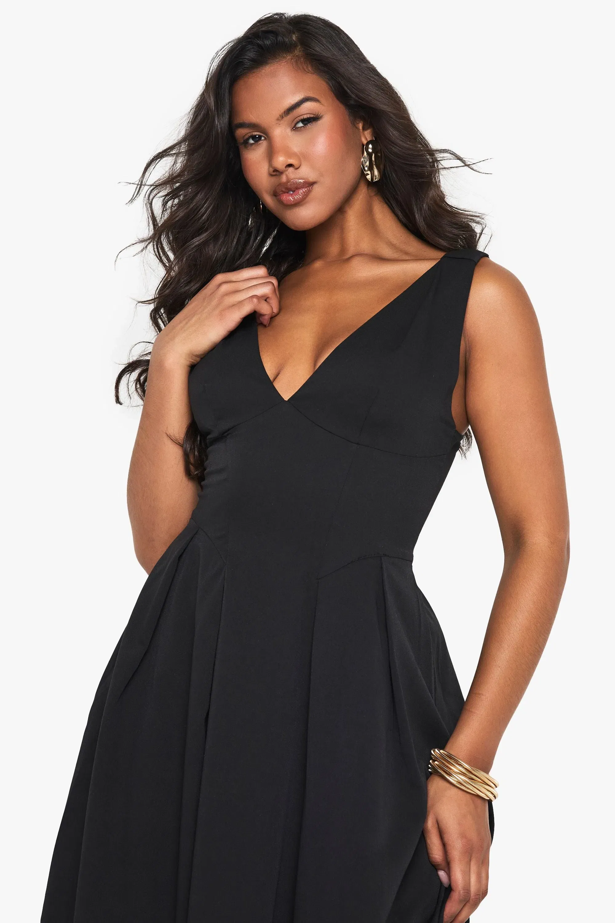 Structured Skater Maxi Dress