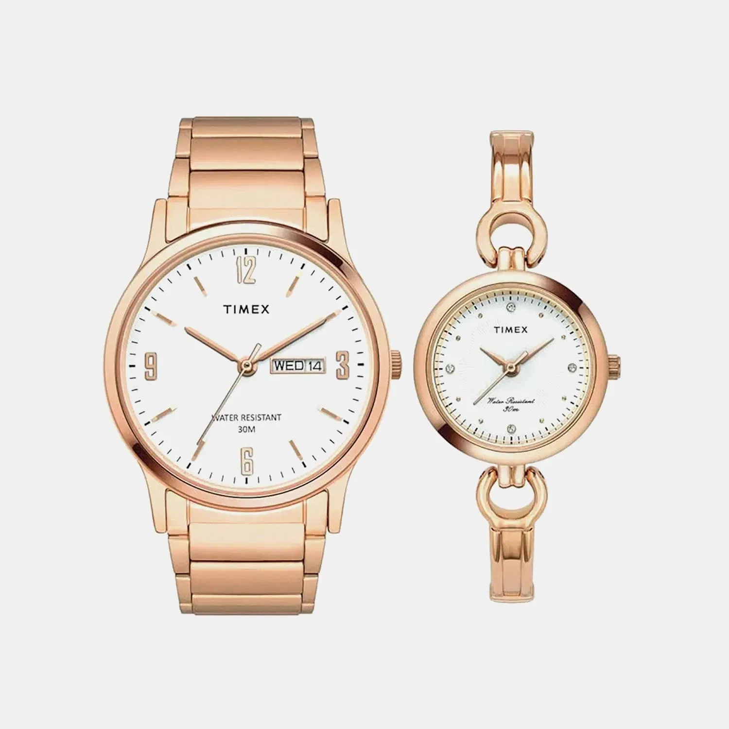Timex Trendline Couple Quartz Dial Analog Stainless Steel Watch Tw00Pr263