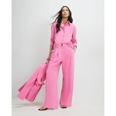Pink Long Sleeve Tailored Shirt