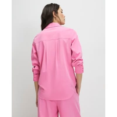 Pink Long Sleeve Tailored Shirt