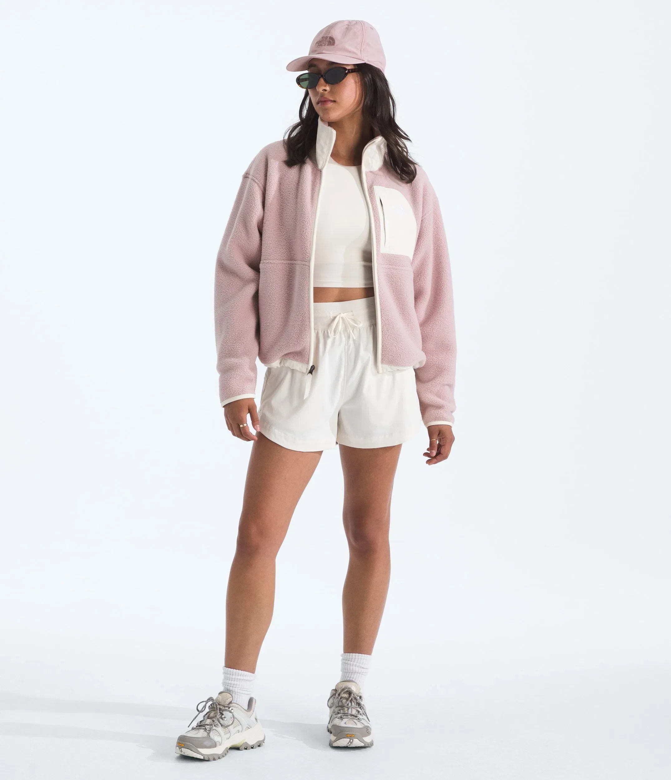 The North Face Women’s Yumiori Off Peak Full-Zip Jacket METAL PINK-WHITE DUNE