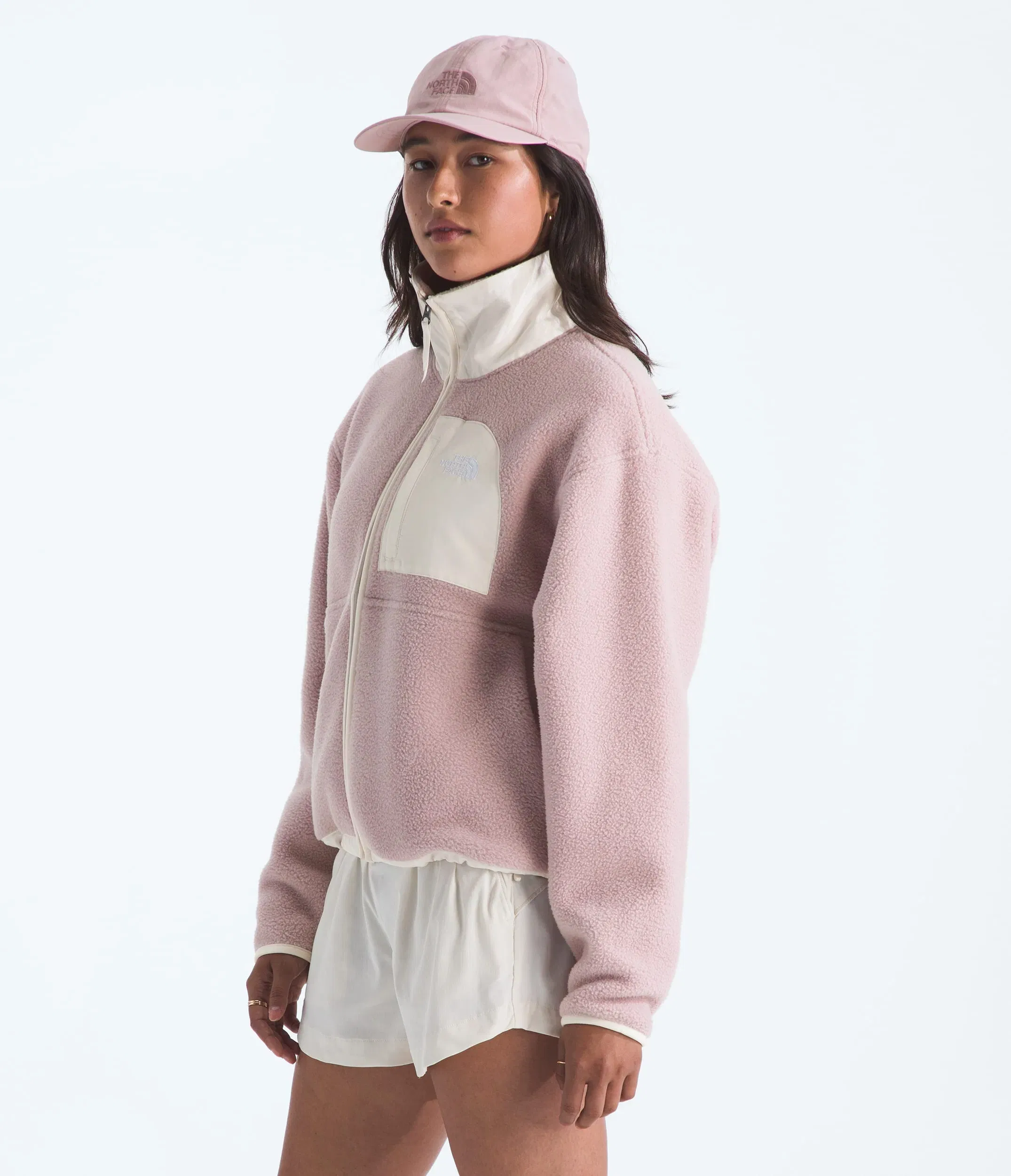 The North Face Women’s Yumiori Off Peak Full-Zip Jacket METAL PINK-WHITE DUNE