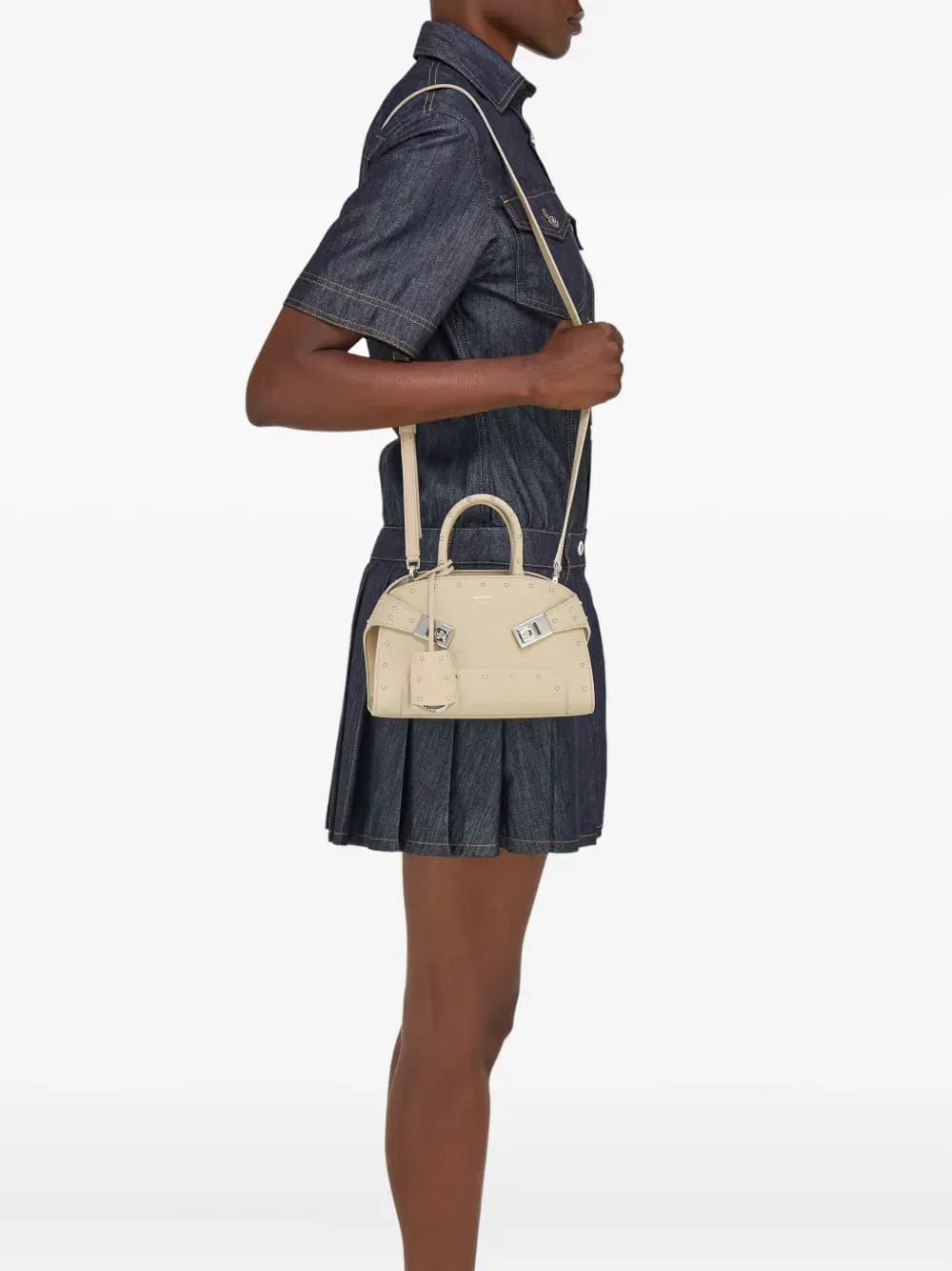 stud-embellished tote bag