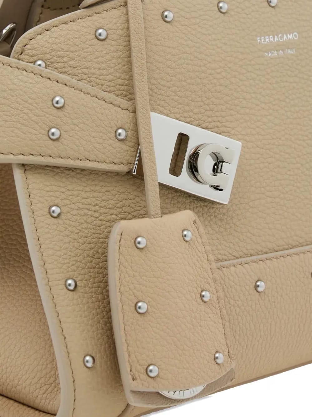 stud-embellished tote bag