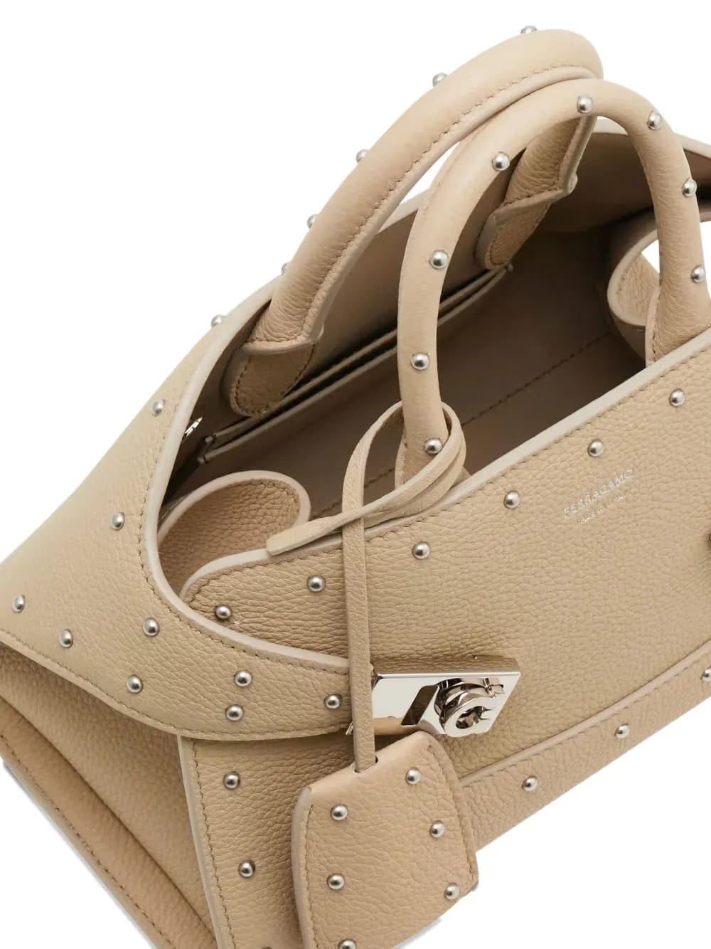 stud-embellished tote bag