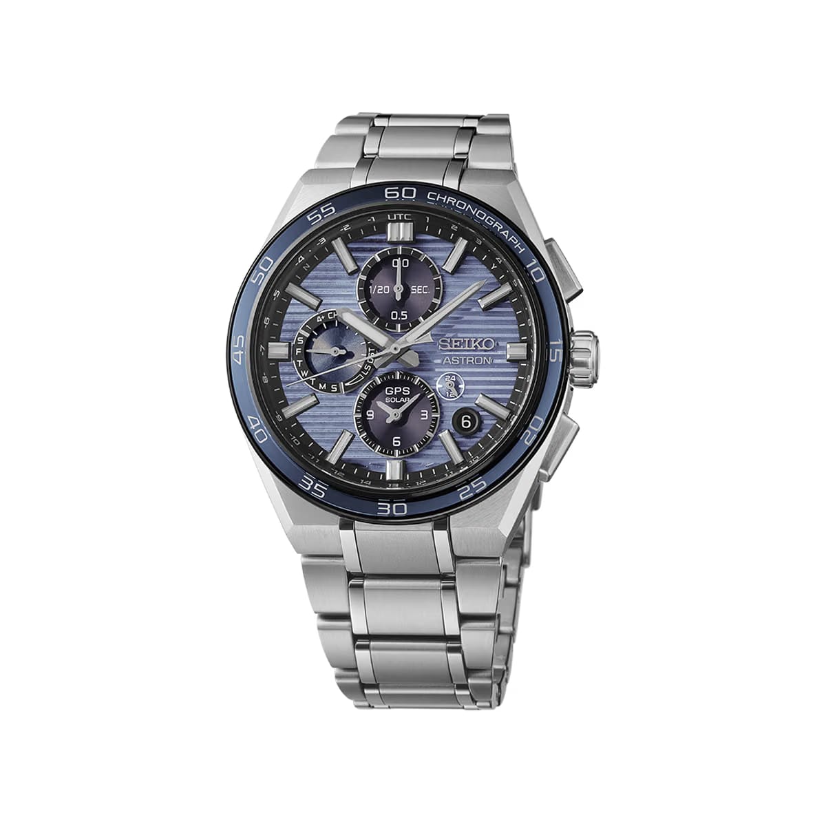 Seiko Astron Gps Solar Dual-Time Chronograph In Slate Blue - Blue - SSH175J1