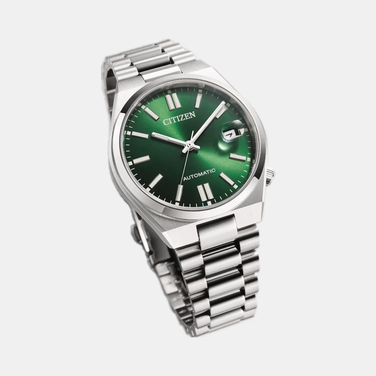 Citizen Tsuyosa Unisex Automatic Green Dial Analog Stainless Steel Watch Nj0200-50X