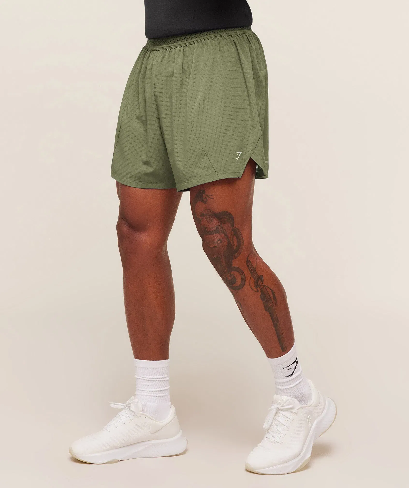 Gymshark Running 5" Shorts - GS Grounded Green