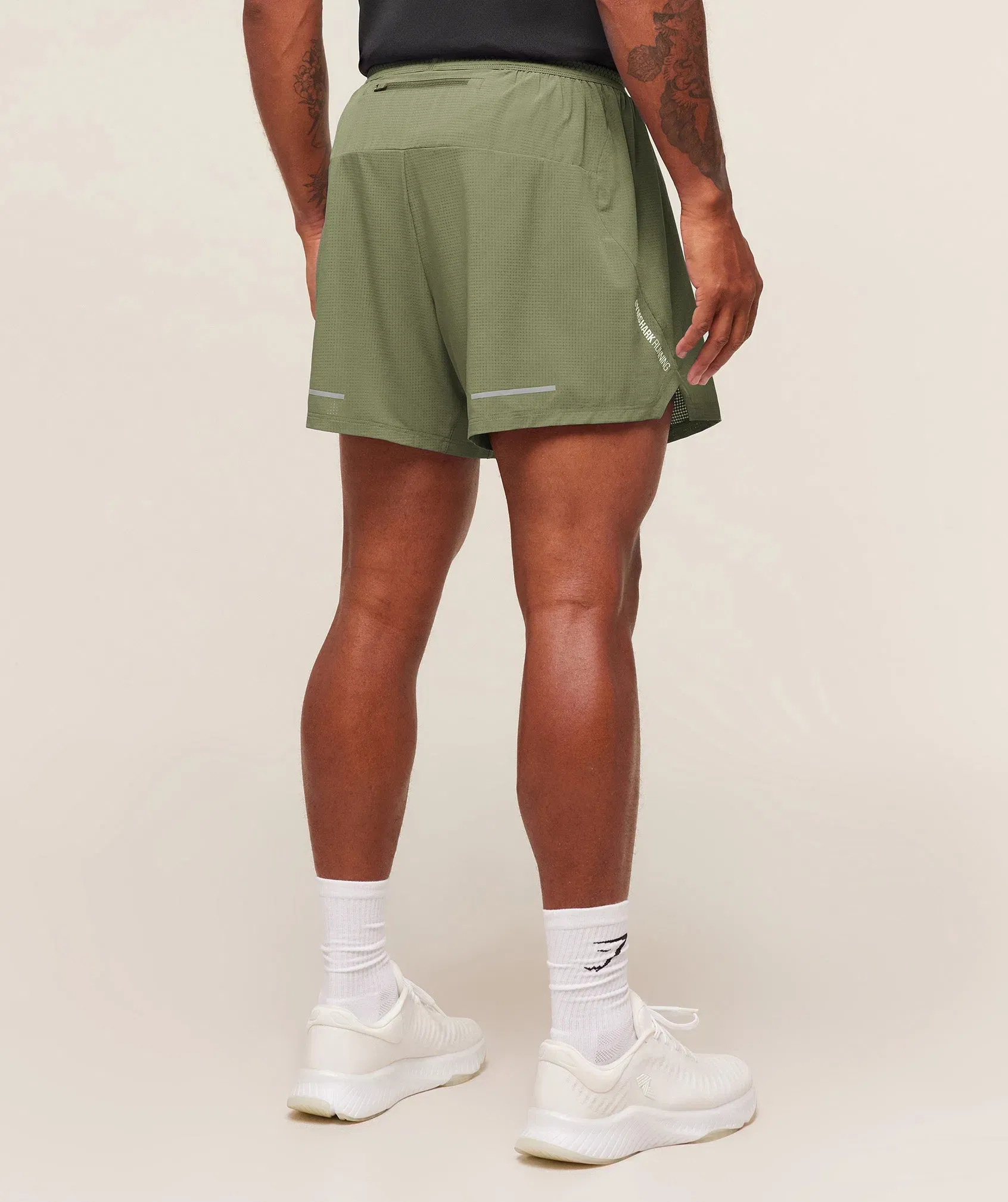 Gymshark Running 5" Shorts - GS Grounded Green